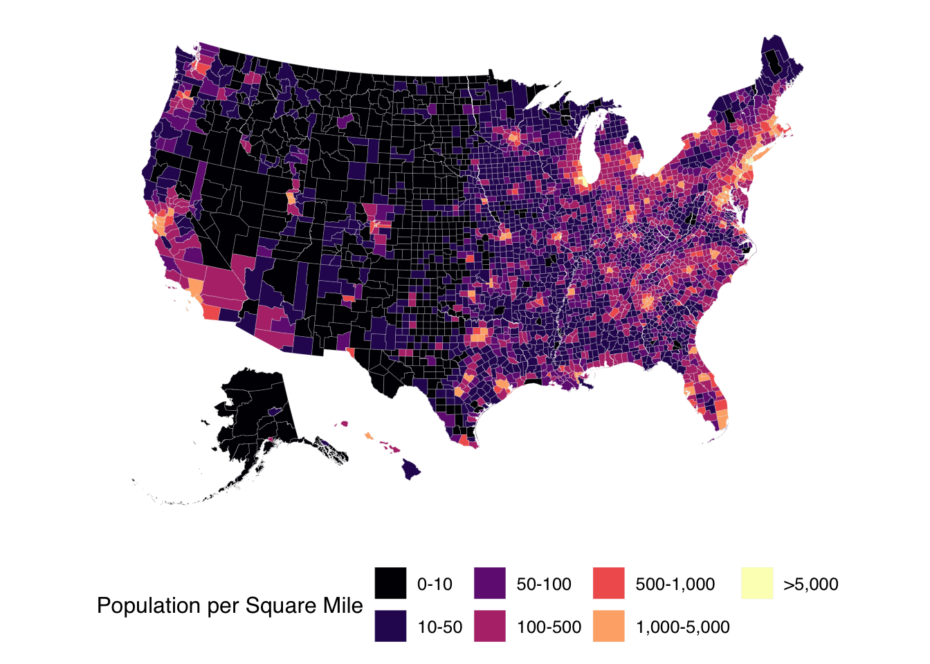 Population Density in the USA